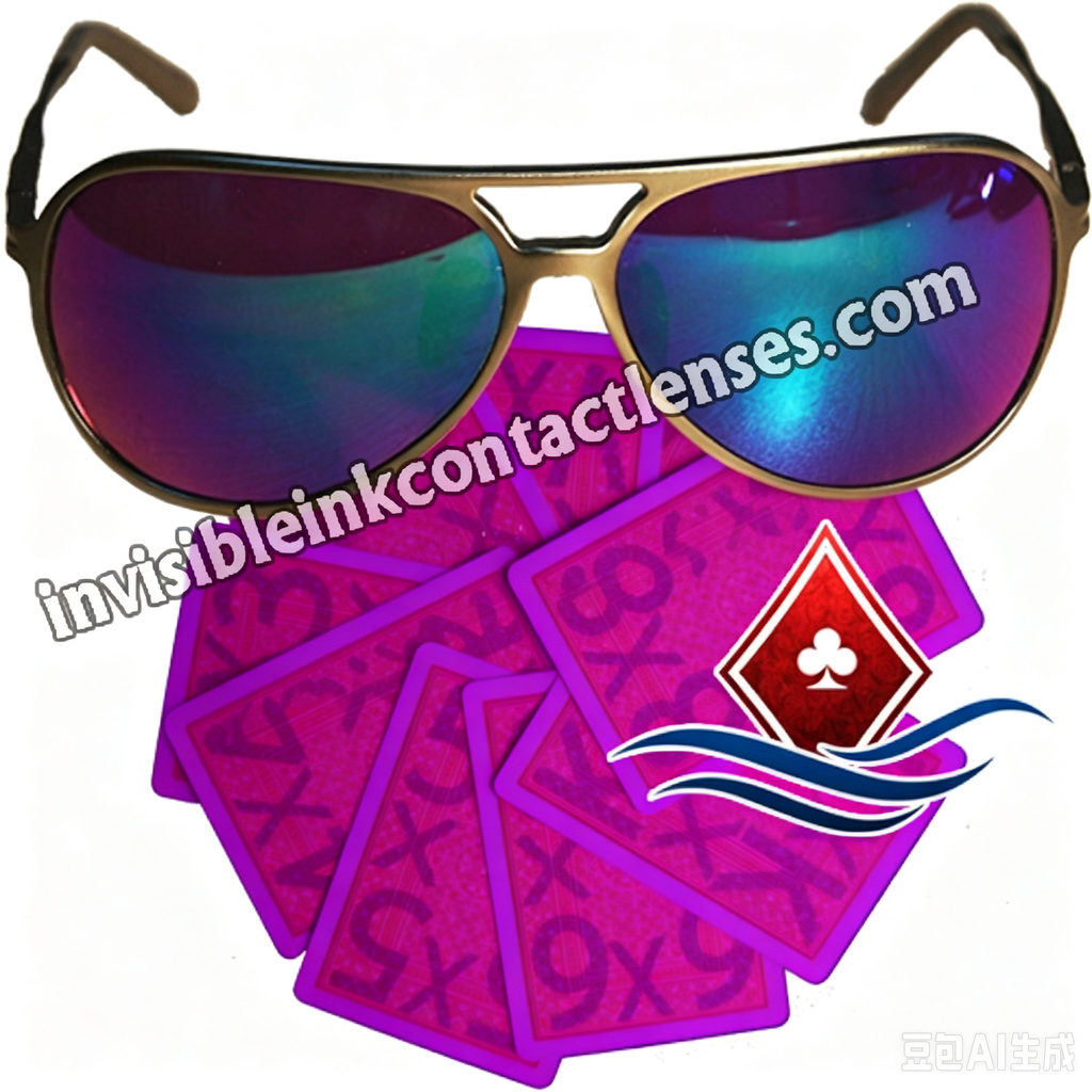 Gafas de sol infrarrojas en perspectiva para tarjetas marcadas con tinta invisible