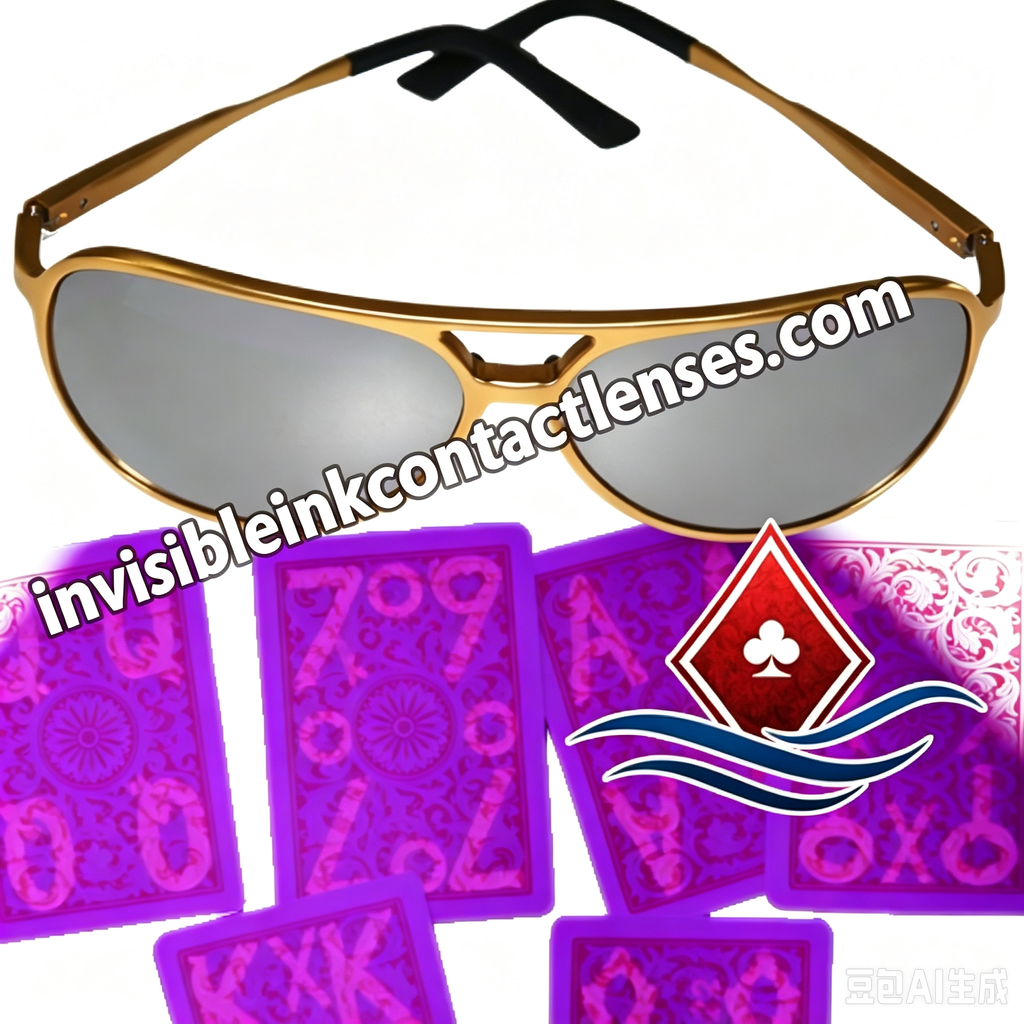 Gafas de sol infrarrojas en perspectiva para tarjetas marcadas con tinta invisible