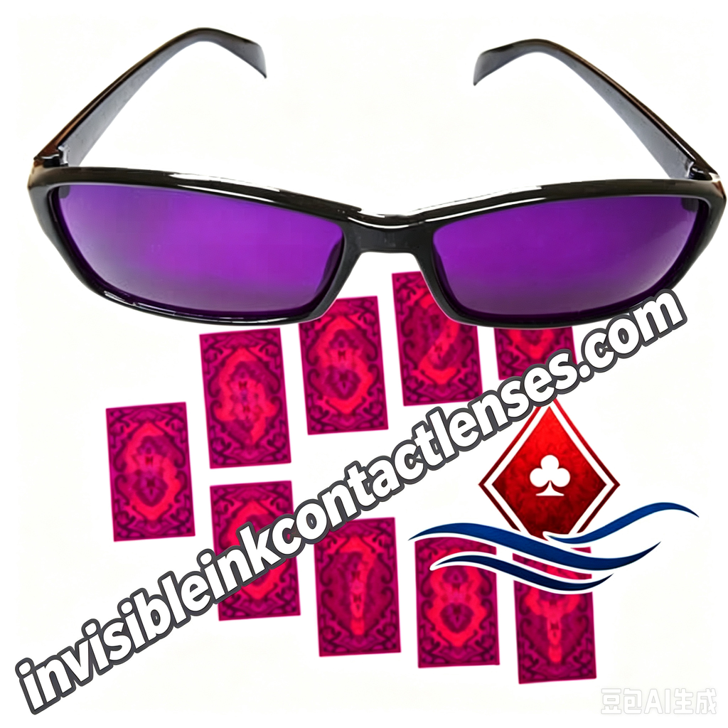 Gafas de sol infrarrojas en perspectiva para tarjetas marcadas con tinta invisible