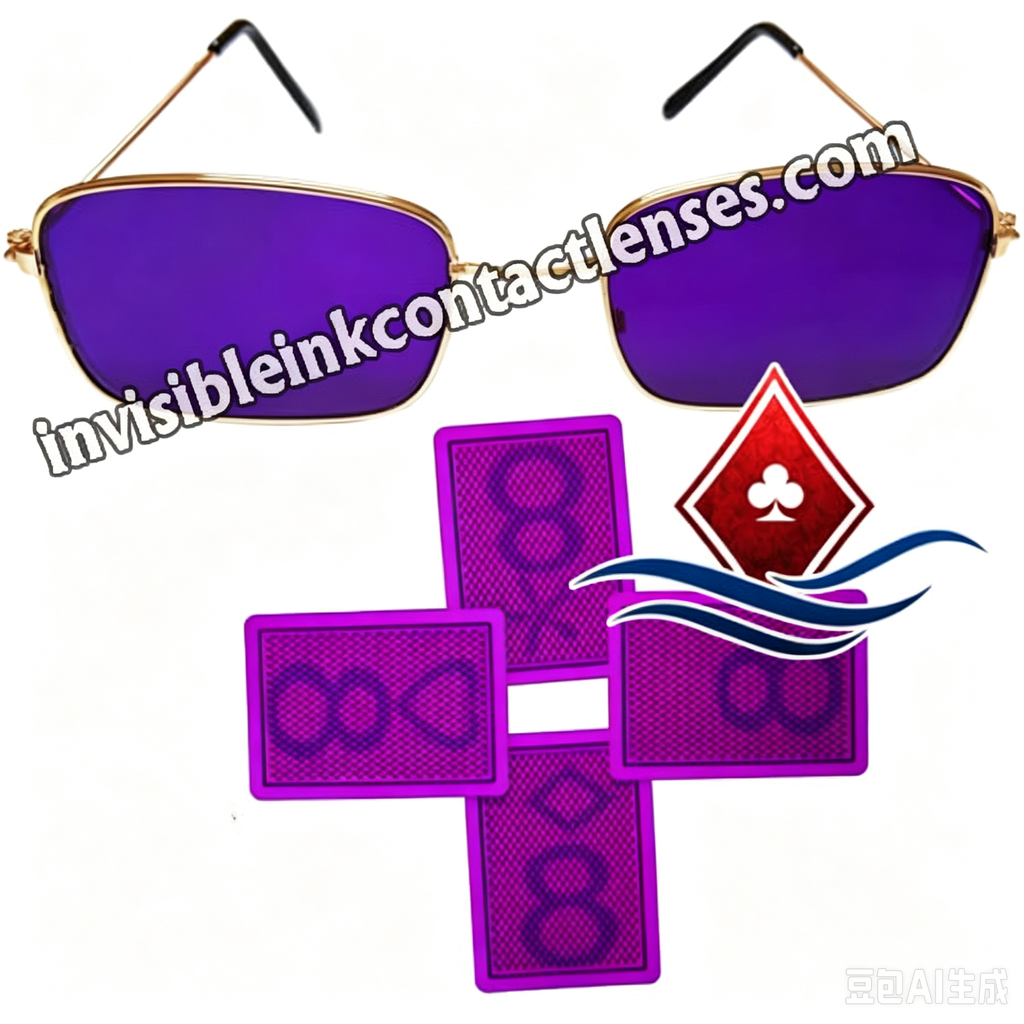 Gafas de sol infrarrojas en perspectiva para tarjetas marcadas con tinta invisible