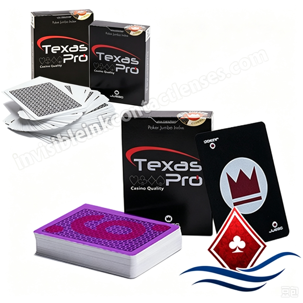 JUEGO Texas Pro Spielkarten aus 100 % Kunststoff mit Markierung