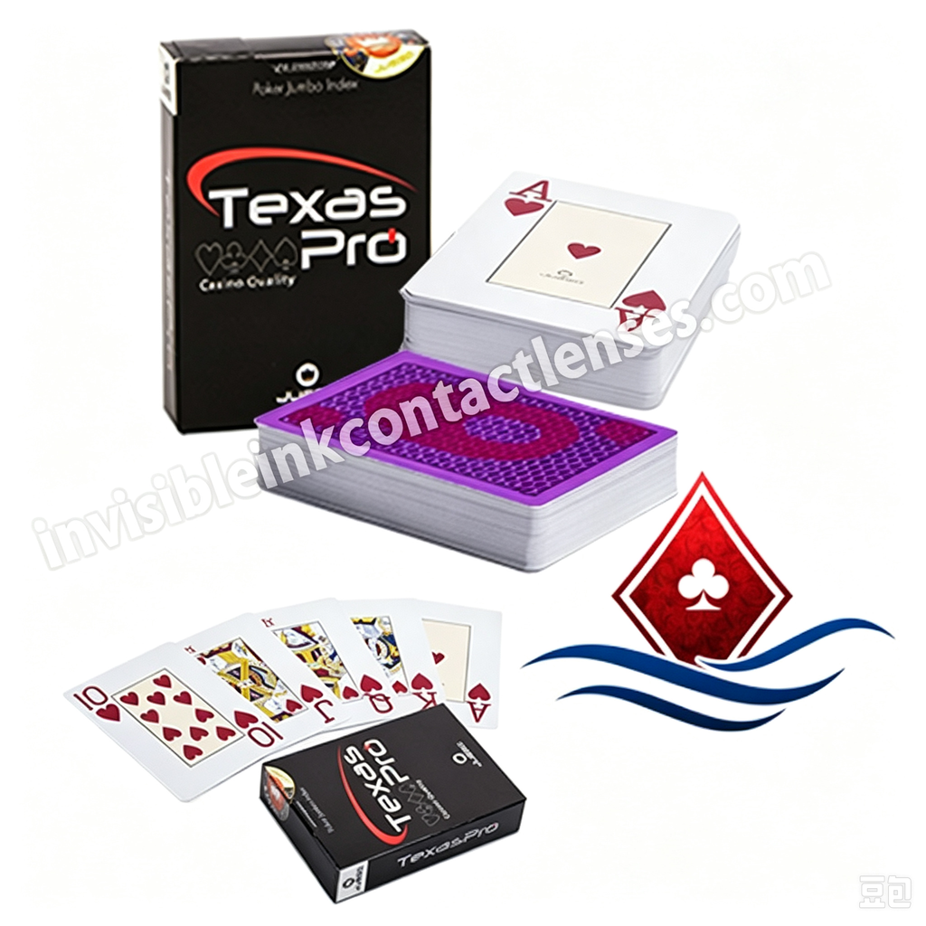 JUEGO Texas Pro Spielkarten aus 100 % Kunststoff mit Markierung